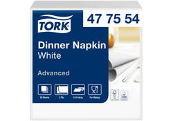 Dinerservet Tork Advanced 1/8 vouw 2-laags 395x390mm 150 vel wit 477554