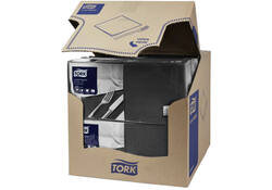 Servetten Tork 2-laags 1/4 gevouwen 200st zwart 477148