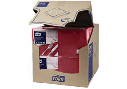 Servetten Tork 2-laags 1/4 gevouwen 200 st bordeaux 477213