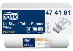 Tafelloper Tork LinStyle® duurzaam 1laags 120x40cm wit 474161