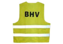 Veiligheidsvest Leina met opdruk "BHV " geel
