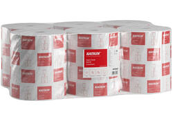 Handdoekrol Katrin centerfeed 1-laags wit medium 300mx205mm