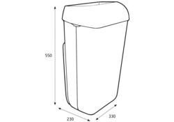 Afvalbak Katrin 91899 25liter wit