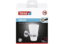 Bekerhouder tesa® Smooz hoogglans verchroomd metaal zelfklevend