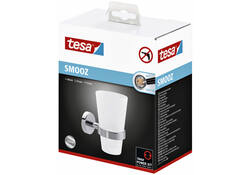 Bekerhouder tesa® Smooz hoogglans verchroomd metaal zelfklevend