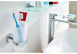 Bekerhouder tesa® Smooz hoogglans verchroomd metaal zelfklevend