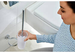 Toiletborstelset tesa® Smooz verchroomd metaal zelfklevend