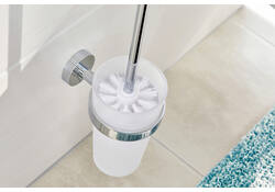 Toiletborstelset tesa® Smooz verchroomd metaal zelfklevend