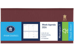Agenda 2027 Ryam Memoplan 7 Mundior 7dagen/2pagina's landscape bordeaux