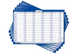 Jaarplanner 2027 Legamaster 90x60cm horizontaal gelamineerd en oprolbaar Engelstalig