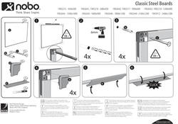Whiteboard Nobo Classic 90x120cm staal