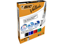 Viltstift Bic Velleda 1781 whiteboard schuin large assorti set à 4 stuks