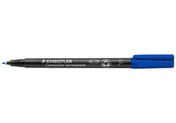 Viltstift Staedtler Lumocolor 318 permanent F blauw