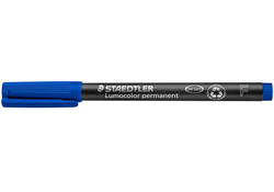 Viltstift Staedtler Lumocolor 318 permanent F blauw