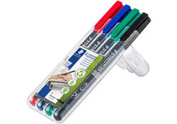 Viltstift Staedtler Lumocolor 313 permanent S set à 4 stuks assorti