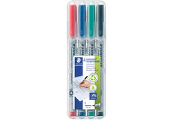 Viltstift Staedtler Lumocolor 316 non permanent F set à 4 stuks assorti