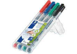 Viltstift Staedtler Lumocolor 316 non permanent F set à 4 stuks assorti