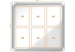 Binnenvitrine Nobo Premium Plus 6x A4 draaideur magnetisch