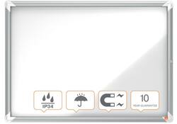 Buitenvitrine Nobo Premium Plus 8x A4 draaideur magnetisch