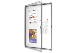 Buitenvitrine Nobo Premium Plus 9x A4 draaideur magnetisch