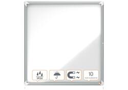 Buitenvitrine Nobo Premium Plus 12x A4 draaideur magnetisch