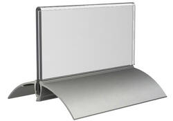 Tafelnaambord Europel 52x100mm acryl aluminium 2st