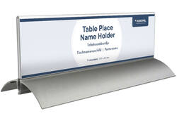 Tafelnaambord Europel 2 61x210mm acryl aluminium