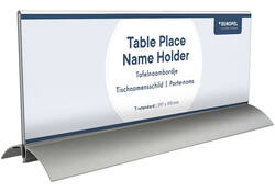 Tafelnaambord Europel 105x297mm acryl aluminium