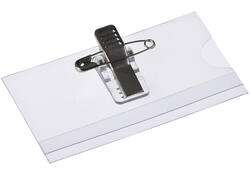 Badge Europel met clip en speld 75x40mm 24st