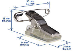Clip met speld Europel zelfklevend voor badges