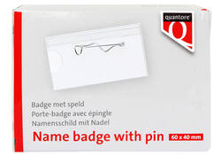 Badge Quantore met speld 40x60mm