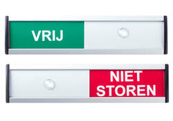 Infobord vrij/niet storen 125x30mm
