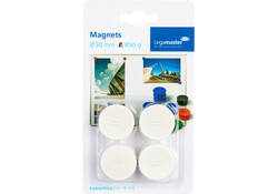 Magneet Legamaster 30mm 850gr wit 4stuks