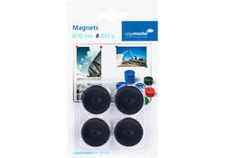 Magneet Legamaster 30mm 850gr zwart 4stuks
