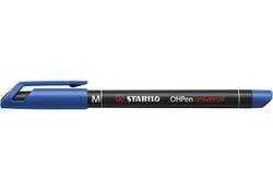 Viltstift STABILO OHpen 843/41 permanent rond medium blauw