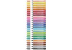 Viltstift STABILO Cappi 168/12 Arty medium assorti etui à 12 stuks