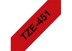 Labeltape Brother P-touch TZE-451 24mm zwart op rood
