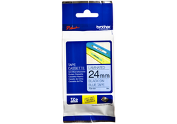 Labeltape Brother P-touch TZE-551 24mm zwart op blauw