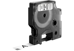 Labeltape Dymo LabelManager D1 polyester 12mm zwart op wit