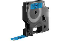 Labeltape Dymo LabelManager D1 polyester 12mm zwart op blauw