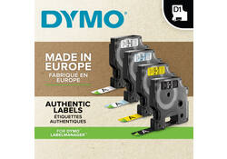 Labeltape Dymo LabelManager D1 polyester 19mm zwart op wit