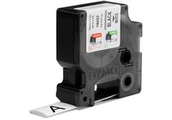 Labeltape Dymo Rhino industrieel krimpkous 19mm zwart op wit