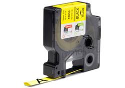 Labeltape Dymo Rhino industrieel krimpkous 12mm zwart op geel