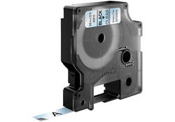 Labeltape Dymo LabelManager D1 polyester 9mm zwart op transparant