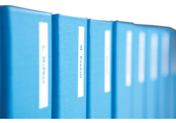 Labeltape Dymo LabelManager D1 polyester 9mm blauw op wit