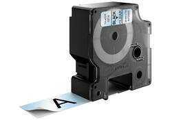 Labeltape Dymo LabelManager D1 polyester 24mm zwart op transparant