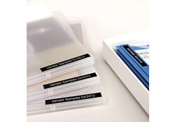 Labeltape Dymo LabelManager D1 polyester 24mm wit op zwart