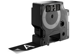 Labeltape Dymo LabelManager D1 polyester 24mm wit op zwart
