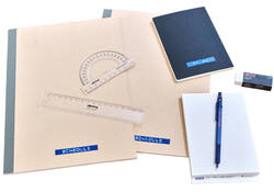 Reliëftape Dymo embossing vinyl 9mm wit op blauw