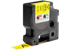Labeltape Dymo Rhino industrieel vinyl 19mm zwart op geel